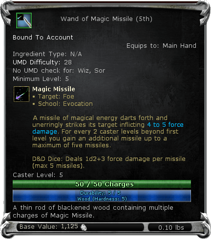 Item:Wand of Magic Missile - DDO wiki