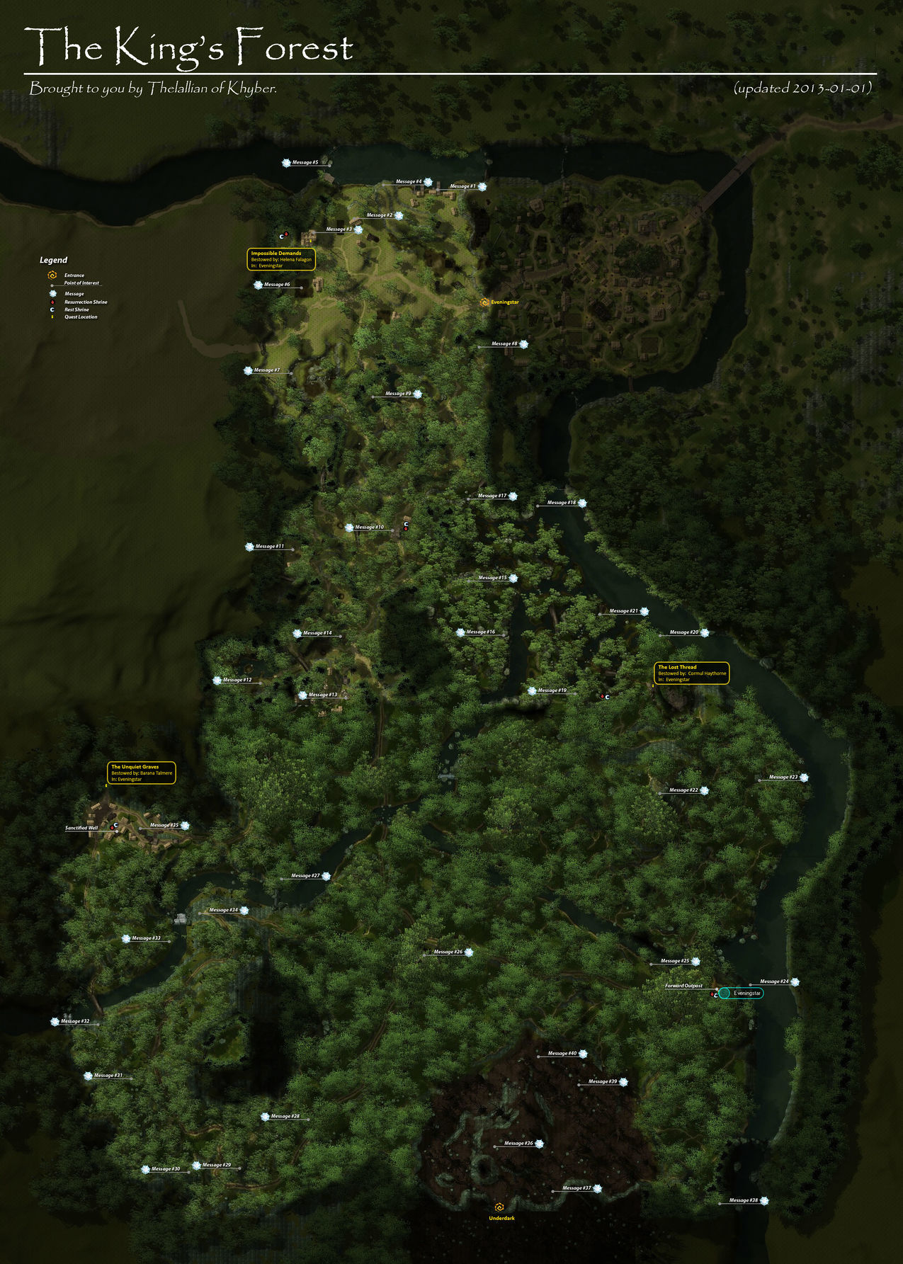 Map of The Kingu0026#39;s Forest - DDO wiki